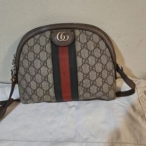 Gucci Crossbody Bag with Brown and Red Accents